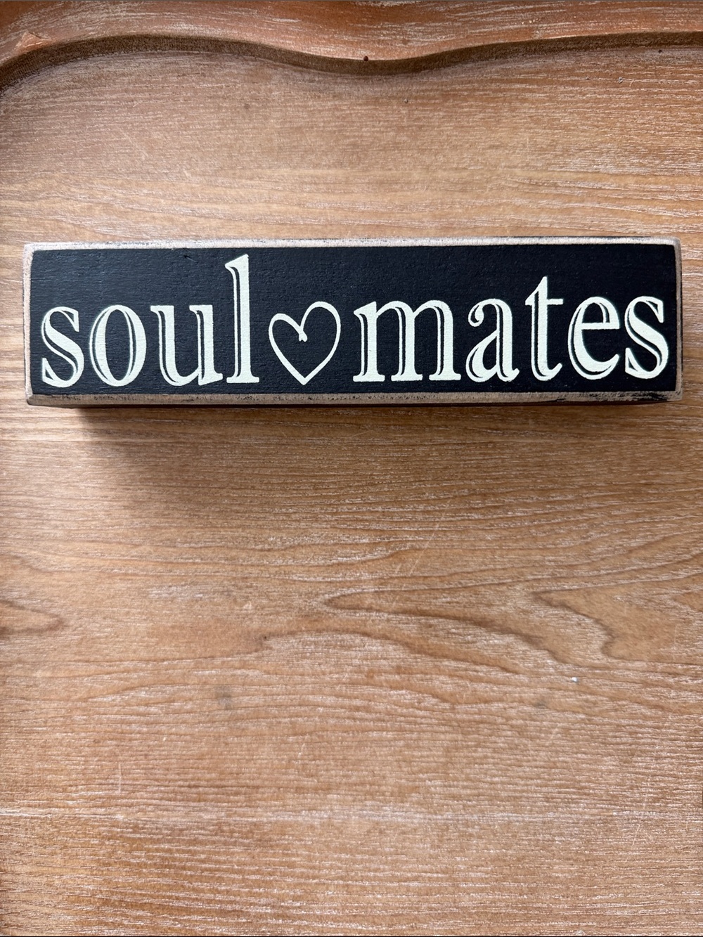 Soulmates Black Decorative Block Sign